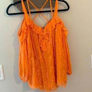 Anthropology Orange Top Size XS - great condition!